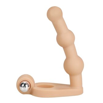 Lovetoy Cockring met vibrerende dildo 15 cm voor dubbele penetratie