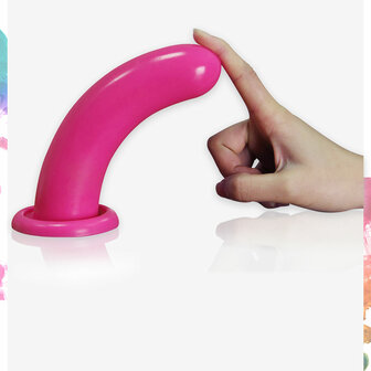 Lovetoy - Holy Dong Jelly Dildo Van vloeibare Siliconen 15.5 cm - Paars