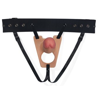 Lovetoy - Rodeo Strap On Dildo Pegging Harnas met ruimte voor balzak Rodeo G8 - lichte huidskleur