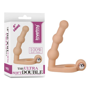 Lovetoy Cockring met vibrerende dildo 15 cm voor dubbele penetratie