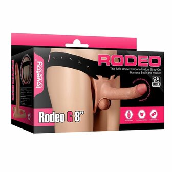 Lovetoy - Rodeo Strap On Dildo Pegging Harnas Met ruimte Voor Balzak Rodeo G8 - Lichte Huidskleur