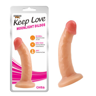 Dildo met zuignap Moonlight 18,5 cm - lichte huidskleur