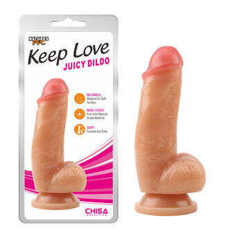 Dildo met zuignap Juicy 18.5 cm - lichte huidskleur