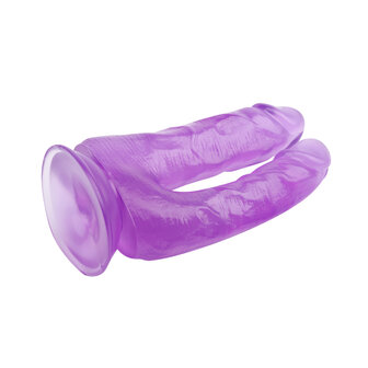 Dubbele Penetratie Dildo 18 cm en 17 cm - paars