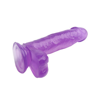 Dildo met zuignap 17,5 cm - paars