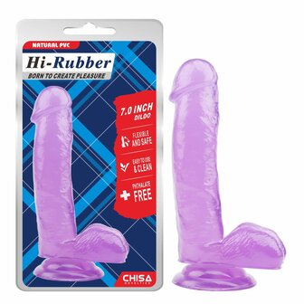 Dildo met zuignap 17,5 cm - paars