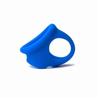 Sport Fucker Liquid Siliconen Cock Chute Rekbare Ballstretcher - blauw