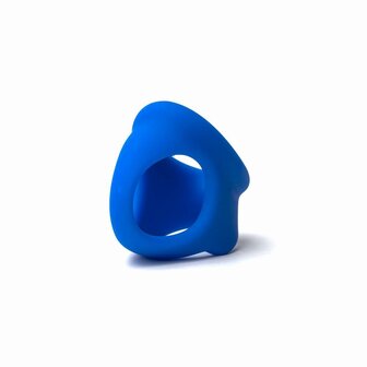 Sport Fucker Liquid Siliconen Cock Chute Rekbare Ballstretcher - blauw