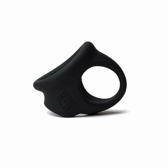 Sport Fucker Liquid Siliconen Cock Chute Rekbare Ballstretcher - zwart