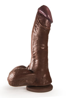 Heroes - No. 8 - Dildo Met Zuignap - 19 x 4,5 cm - Bruin