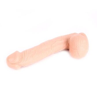 Dinoo King-size Dildo Curved 31 x 5.5 cm - lichte huidskleur