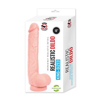 Dinoo King-size dildo Kong 26 x 4.5 cm - lichte huidskleur