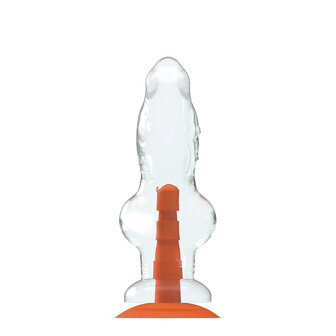 Dinoo Primal Desires Extra Grote Dildo met Zuignap Allo 30 x 10 cm - transparant