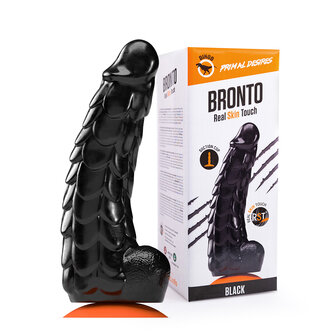 Dinoo - Primal Desires - Extra Grote Dildo met Zuignap Bronto 31 x 7.5 cm - zwart