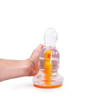 Dinoo Primal Desires Extra Grote Dildo met Zuignap Velo 23x 8.8 cm - transparant