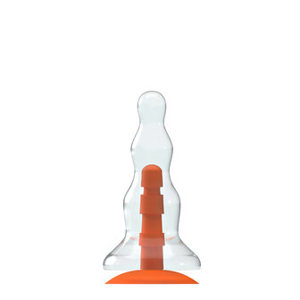 Dinoo Primal Desires Extra Grote Dildo met Zuignap Dilo 22.5 x 7 cm - transparant