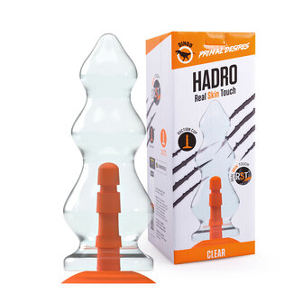 Dinoo Primal Desires Extra Grote Dildo met Zuignap Hadro - transparant