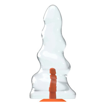 Dinoo Primal Desires Extra Grote Dildo met Zuignap Roar - transparant