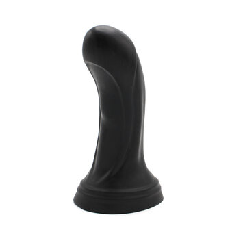 Dinoo XXL Dildo met kromming van TPE - zwart