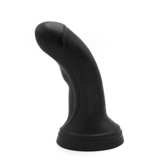 Dinoo XXL Dildo met kromming van TPE - zwart