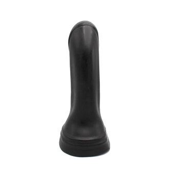 Dinoo - XXL Anaal Dildo Met kromming Van TPE - Zwart