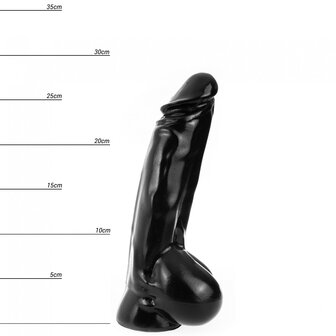 Dinoo - Dildo HUNG - Tyran 28 x 5 cm - Zwart