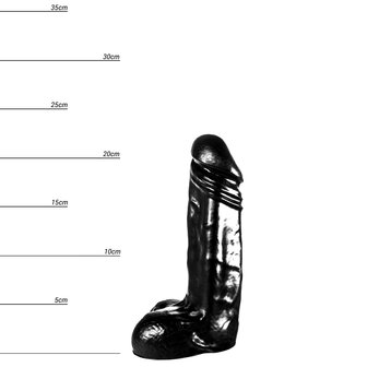 Dinoo - Dildo - Overo - 22,5 cm - Zwart