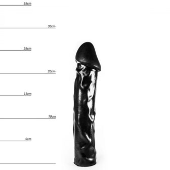 Dinoo - Dildo - Erketu - 27 x 6,3 cm - Zwart