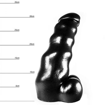 Dinoo - Dildo Itemirus - 32 x 11 cm - Zwart