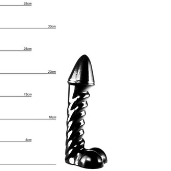 Dinoo - Dildo - Lesotho - 24 x 6 cm - Zwart