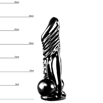 Dinoo XXL Dildo Rinchenia 30 x 7,6 cm - zwart