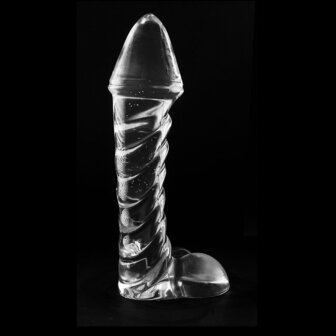 Dinoo - Dildo - Irritator - 29 x 7,6 cm - Transparant