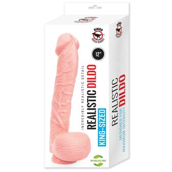 Dinoo King-size Dildo Curved 31 x 5.5 cm - lichte huidskleur