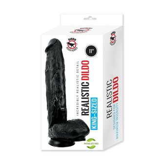 Dinoo - XXL Dildo - Monster 28 x 5,5 cm - Zwart