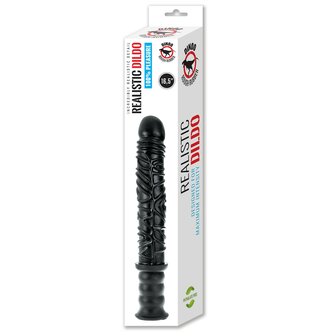 Dinoo King-Size Dildo met handvat Damocles 42,5 x 4,5 cm - zwart