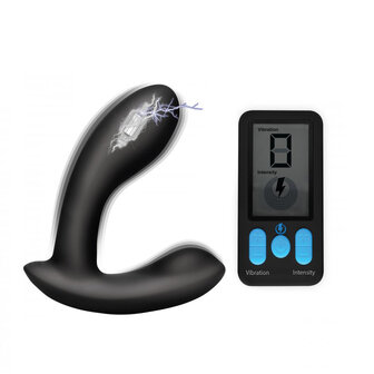 Zeus E-Stim Pro Siliconen Electrosex Vibrerende Prostaat Buttplug met Afstandsbediening