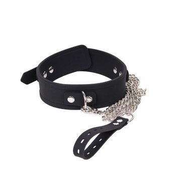 Deluxe Collar van Siliconen - zwart