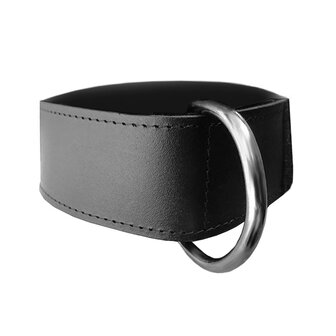 Kiotos - Brede Leren collar Met klittenband sluiting