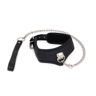 Basic Collar met leash van PU leer