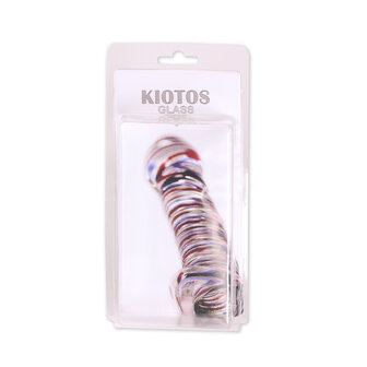 Kiotos - Glazen Dildo Met ribbels - Transparant