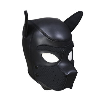 Kiotos - Neoprene Puppy Dog BDSM Hood - Zwart - Maat M