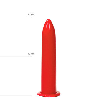 All Red - Dildo - 19 x 3,5 cm - Rood