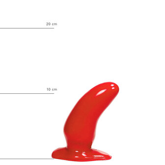 All Red Buttplug 13 x 5 cm - rood