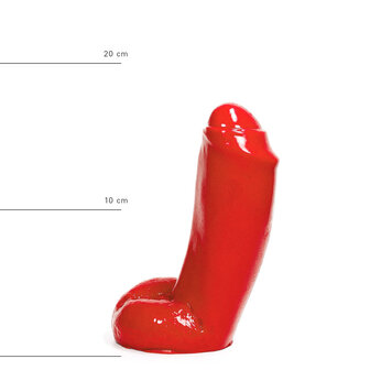 All Red - Dildo 18 x 5,5 cm - Rood