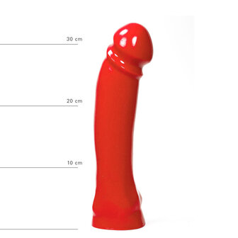All Red Dildo 33 x 7 cm - rood