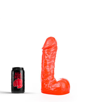 All Red Klassieke Dildo 24,5 x 6 cm - rood