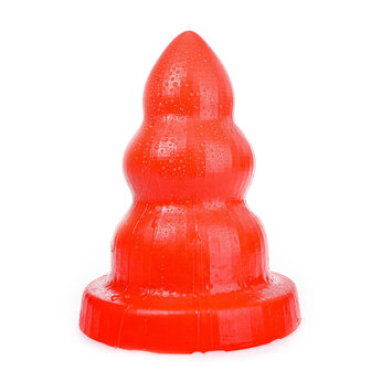 All Red - Triple Pleasure Buttplug - Rood - Maat M