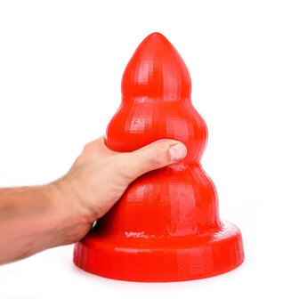 All Red - Triple Pleasure Buttplug - Rood - Maat M