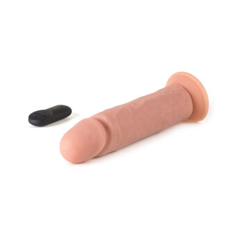 Virgite - Vibrerende Dildo met afstandsbediening - 23 x 7.5 cm - lichte huidskleur