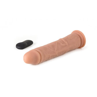 Virgite - Roterende vibrerende dildo van 21 cm met afstandsbediening - lichte huidskleur